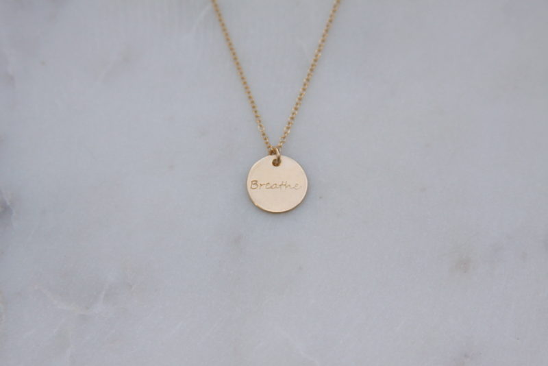 breathe necklace - gold