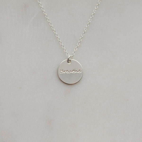 breathe necklace - sterling silver
