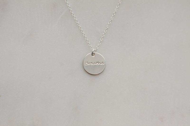 breathe necklace - sterling silver