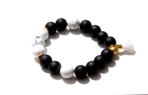 black and white gemstone bracelet