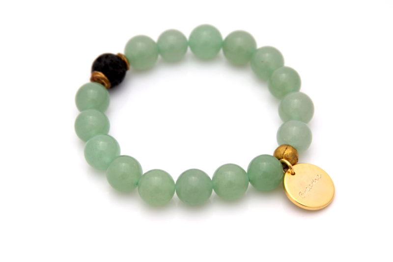 breathe bracelet - green aventurine