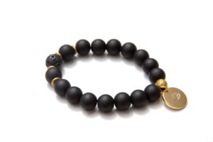 lotus bracelet - black onyx