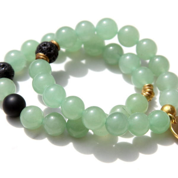 green aventurine bracelet set - good luck jewelry