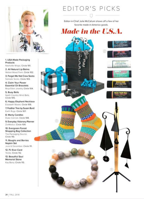 reija eden jewelry featured in the Fall 2018 gift shop magazine issue
