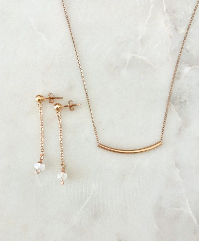 rose gold jewelry set